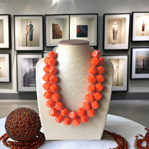 Collier de bijoux fantaisie en résine peinte à la main, motif circulaire, pour décoration de mariage et cadeau - Product Image 1