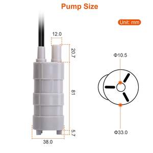 Pompe à eau submersible 12V pour arroseurs de jardin, douches de pelouse et véhicules de tourisme, avec une hauteur de refoulement maximale de 5 m et un débit de 1000 L/h - Product Image 3