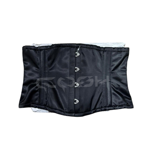 Heavy Duty Steel Boned Black Satin <b>Underbust</b> Corset Waist Training Body Shaper Corset – OEM/ODM Custom KORSETS Manufacturer - Product Image 1