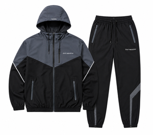 Custom Summer 2-Piece Nylon Windbreaker <b>Tracksuit</b> Set for Men-High Quality Casual Lightweight Reversible Streetwear Hoodie - Product Image 1