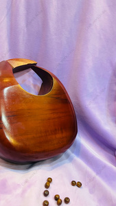 Handcrafted Crescent Cutout Wooden Clutch <b>Bag</b> <b>for</b> <b>Women</b> Designer Evening Party Wedding Statement Sculptural Purse - Product Image 6
