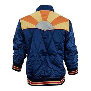 เสื้อแจ็คเก็ตบอมเบอร์ผ้าซาตินแบบสั่งทำพิเศษรุ่นซันไรส์ |   โลโก้ปักแบบวาร์ซิตี้โค้ช |   โรงงานขายส่งเสื้อผ้าสตรีทแวร์ - Product Image 5