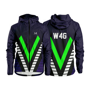 Vestes coupe-vent à capuche personnalisées, écologiques, à séchage rapide, en nylon enduit, imperméables et respirantes, sans MOQ - Product Image 1