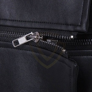 Custom Stylish High Quality Men's Motorcycle Leather Jacket for Winter <b>New</b> Zipper Style with Front Logo Leather Jacket - Product Image 5