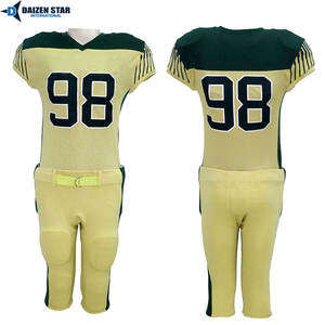 Uniforme de football américain - Nom d'équipe personnalisé, numéros de joueur, Spandex/Polyester, protection UV (UPF 50), unisexe adulte - Product Image 6