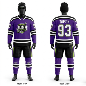 Mens Ice Hockey Uniform 220 GSM Premium Polyester <b>Mesh</b> Grey <b>Red</b> White Panel Design Sublimation Embroidery Custom Logo Team Set - Product Image 2