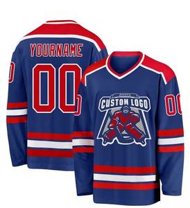Jersey de Hockey sobre Hielo Personalizado, Transpirable, de Secado Rápido, Poliéster Sublimado, Nombre del Equipo, Número del Jugador, Servicio OEM - Product Image 6