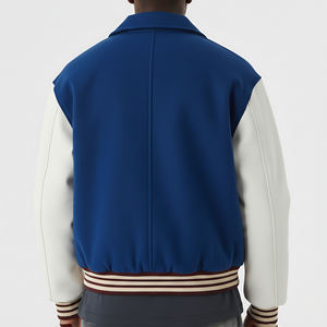 เสื้อแจ็คเก็ตวาร์ซิตี้แฟชั่นราคาส่งถูกสำหรับผู้ชาย ปักโลโก้แบบเชนิลล์ตามสั่ง เสื้อแจ็คเก็ตเบสบอลสไตล์วิทยาลัย - Product Image 3