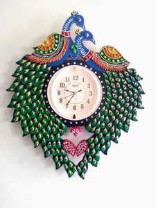 Retro Peacock <b>Wall</b> <b>Clock</b> Mechanical Analog Timepiece Decorative Office Home Gift - Product Image 3