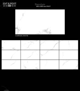 Azulejos vitrificados brillantes de 300x600 mm (30x60 cm, 12x24 pulgadas) de porcelana ecológica GVT PGVT, azulejos de porcelana GVT PGVT de 12x24. - Product Image 2