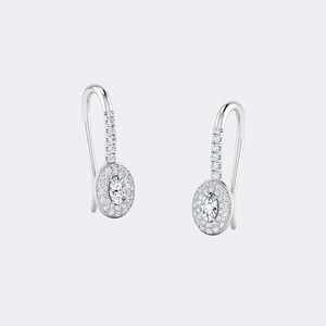 Pendientes de Oro con Diamantes Cultivados en Laboratorio de Corte Brillante Redondo de Lujo, 0.60ctw, Color E F, Claridad VS VVS, Joyería para Mujer, para Fiestas y Bodas - Product Image 2