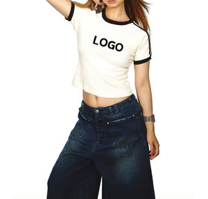 เสื้อยืดคอกลมสีขาวทรงสลิมฟิต ผ้าฝ้าย 100% ระบายอากาศได้ดี เป็นมิตรกับสิ่งแวดล้อม แบบเรียบง่าย สวมใส่สบาย เหมาะสำหรับฤดูร้อน คุณภาพพรีเมียม - Product Image 2