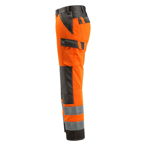 Men's Hi-Vis Reflective Safety <b>Work</b> Trousers Durable Construction <b>Cargo</b> Pocket Working <b>Pants</b> for Industrial Workwear Use - Product Image 4