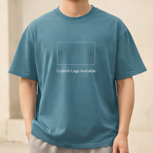 Camisetas de Hombre de Algodón 100% de 220 GSM, Tejido Grueso, Hombros Caídos, Estilo Urbano, Personalizables, Cuello Redondo - Product Image 2