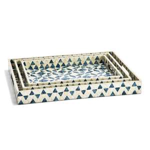 Plateau en bois imprimé pour la salle à manger et la cuisine, élégant et stylé, plateau de service en émail, idée cadeau unique - Product Image 1