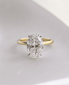 Anillo de compromiso de boda solitario VVS de Plata de Ley 925 para mujer, Diamante cultivado en laboratorio de corte princesa de alta demanda para fiestas - Product Image 3