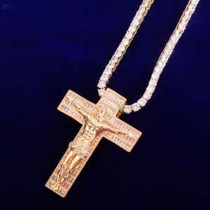 Pendentif Croix en Diamant de Laboratoire Taille Baguette, Argent Sterling 925, Pendentif Jésus Hip Hop, Pendentif Personnalisé Iced Out - Product Image 4