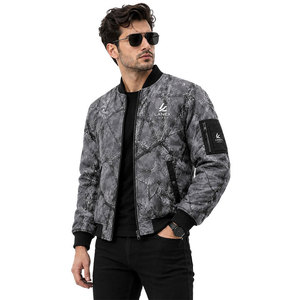 Custom Gray Camo Quilted Bomber <b>Jacket</b> for Men & Women <b>Zip</b> <b>Up</b> Flight <b>Jacket</b> Windproof Winter Hunting Outdoor Tactical <b>Jacket</b> OEM - Product Image 2