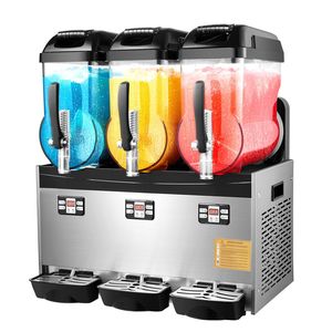 Macchina Professionale per Slushy in Acciaio Inox con Tre Vasche da 12L, Capacità 144 Bicchieri, Preparatore di Bevande Congelate 3-in-1 - Product Image 5