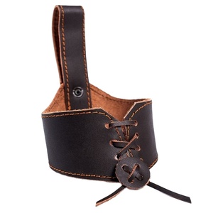 Soporte de cuero estilo animal pulido para cuernos vikingos tamaño libre - Product Image 1