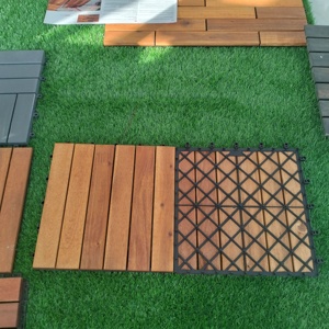 Baldosas de Madera de Acacia Modernas, Resistentes al Agua, con Acabado Cepillado, 300x300mm, con Veteado de Madera, para Uso en Exteriores, Jardín, Terraza, Patio Trasero - Product Image 5