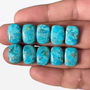 Turquesa azul Mohave, cabujón largo en forma de cojín, piedra preciosa suelta para la fabricación de joyas - Product Image 3