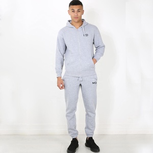 Survêtement unisexe en polaire bleu et noir, grande taille, avec logo personnalisé, style streetwear pour hommes adultes - Product Image 1