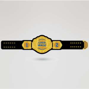 Cinturón de Campeonato Internacional de Lucha Libre Lions, Correa Negra, Placas Metálicas Doradas, Equipo Deportivo Personalizado - Product Image 2