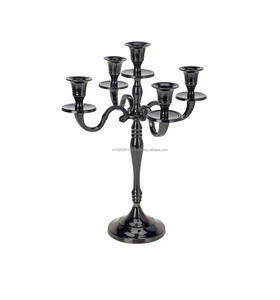 Beautiful tall rustic iron candelabra for Christmas dinner New Year parties or holiday themed <b>vintage</b> <b>table</b> decor - Product Image 3