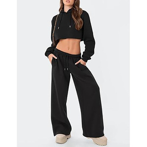 Women Regular Straight Fit Summer Vintage Casual Jogger Sweatpants with Adjustable Waist and 100% Cotton - Product Image 3