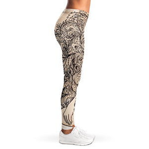 Leggings Deportivos para Mujer, Sublimación Personalizada, Nailon/Poliéster, Leggings de Yoga de Alta Elasticidad, Secado Rápido - Product Image 3