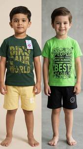 Conjunto de Pantalones Cortos para Niños Stockify de la Mejor Calidad, Camiseta y Pantalones Cortos Cómodos y Casuales, Conjunto a Juego para Niños, Ropa Elegante en Venta - Product Image 3