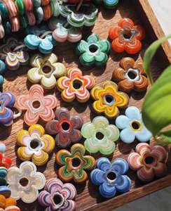 Perles de verre à chevron vénitien pour la fabrication de bijoux perles de cristal et de chalumeau colorées d'Inde pour accessoires de mode pour femmes - Product Image 1