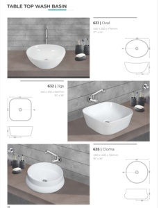 White Rectangular Ceramic Vessel Bathroom <b>Sink</b> Above Counter Basin Modern Wash Basin - Product Image 4