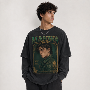 เสื้อยืดโอเวอร์ไซส์หนังวัว Manwa สไตล์สตรีทสำหรับผู้ชาย พิมพ์ลายกราฟิก ผ้าคอตตอนเจอร์ซีย์ แขนสั้น คอกลม ราคาถูก รับผลิตตามแบบ OEM - Product Image 2