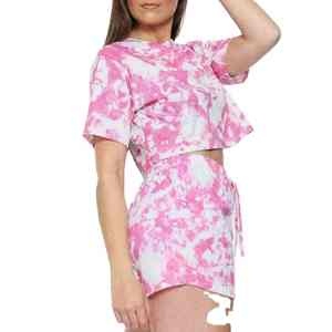 Nuevo Conjunto de Verano Tie Dye Ligero y Suave de Corte Regular Personalizado, Atuendo Casual Elegante y Cómodo para Mujer - Product Image 3