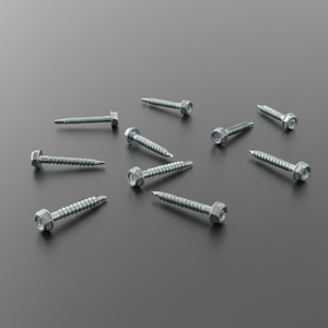 Zinc Plated Carbon Steel Roofing Fasteners - Hex Washer Head Partial Thread Metric <b>Screws</b> - Product Image 1