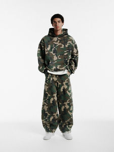 Pantalones Deportivos de Camuflaje para Hombre, de Algodón, Corte Holgado, Estilo Urbano, Joggers de Camuflaje, Pantalones Casuales con Logotipo Personalizado - Product Image 4