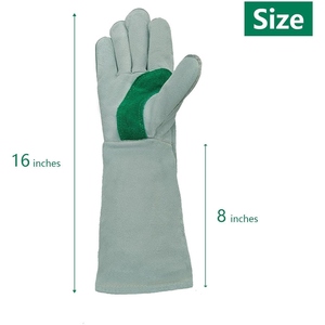 Gants de sécurité en cuir de vachette de qualité supérieure, résistants à la chaleur, robustes, pour la lutte contre les incendies, les travaux de construction - Product Image 2