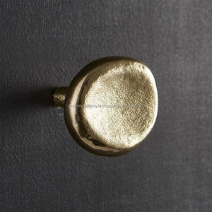 Minimalist Brass Knobs Simple Design Cabinet Drawer <b>Pull</b> Handles Modern Furniture Hardware Accessories Clean Elegant Style - Product Image 1