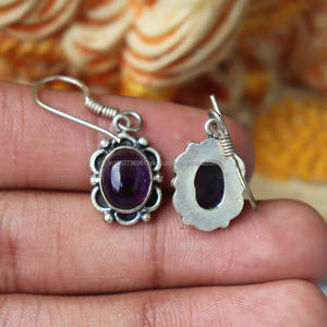 Bijoux en cristal de qualité supérieure bijoux en pierres précieuses améthyste Cabochon en argent Sterling or cadeau de noël Boho cristal de guérison fait à la main - Product Image 2