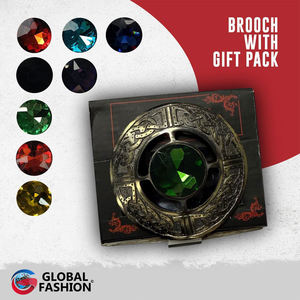 Broche para Kilt de Hombre con Piedras, Diseño Escocés a Cuadros, Estilo Celta, Chapado Antiguo, Joyería Vintage, Venta al por Mayor Personalizada 2026 - Product Image 5