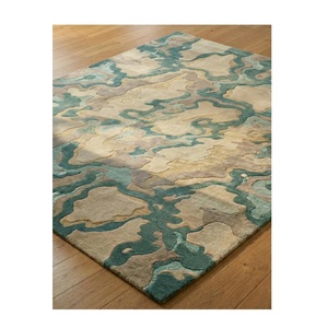 Recycled <b>Wool</b> Modern Anti-Slip Patchwork Carpet Rug Eco Artisan <b>Crafted</b> for Sustainable Home Collection Hand Tufted Rug - Product Image 1