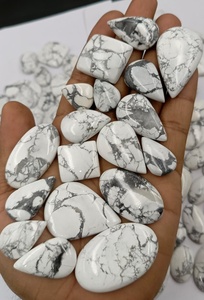 Cabochons en howlite naturelle en gros, pierres d'howlite blanches polies en vrac pour la fabrication de bijoux - Product Image 2