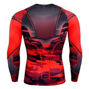Tamaño personalizado de los hombres de compresión Rash Guard camisa de manga larga de protección solar sublimada de impresión de color personalizado de verano Rash Guard - Product Image 2