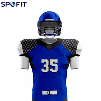 Uniforme de Fútbol Americano Personalizado Diseñado con Tela de Poliéster Transpirable e Impresión por Sublimación para Equipos Profesionales