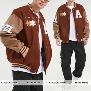 Veste universitaire unisexe Y2K, veste bomber brodée, veste de baseball, vente en gros OEM - Product Image 3