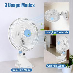 Ventilatore Portatile Oscillante a 90 Gradi a 2 Velocità, Silenzioso, con Clip per RV, Ufficio, Camera da Letto, 3 Modi di Appendimento, Funzione Bassa Velocità - Product Image 2
