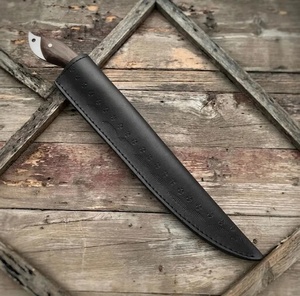 Couteau de filetage de chasse industriel fait main A&M Enterprises, lame en acier inoxydable, manche en bois Micarta, gaufré, OEM - Product Image 3