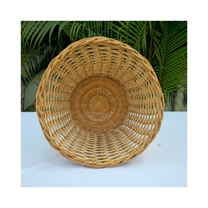 Eco-friendly Round White Rattan Basket Versatile <b>Container</b> for Planters and Waste Bin. - Product Image 3